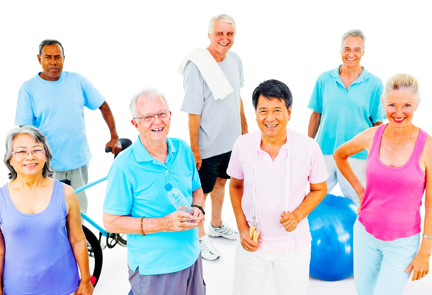 Healthy senior people at the gym Healthy senior people at the gym