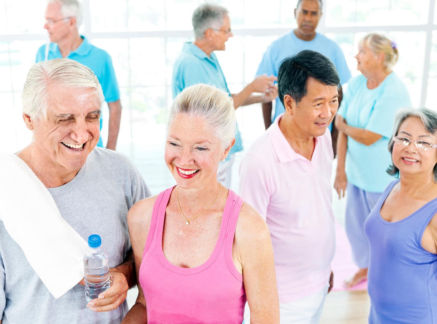 Healthy senior people at the gym - action, activity, adult, asian ethnicity, balance, body care, break, cheerful, class,... Healthy senior people at the gym - action, activity, adult, asian ethnicity, balance, body care, break, cheerful, class,...