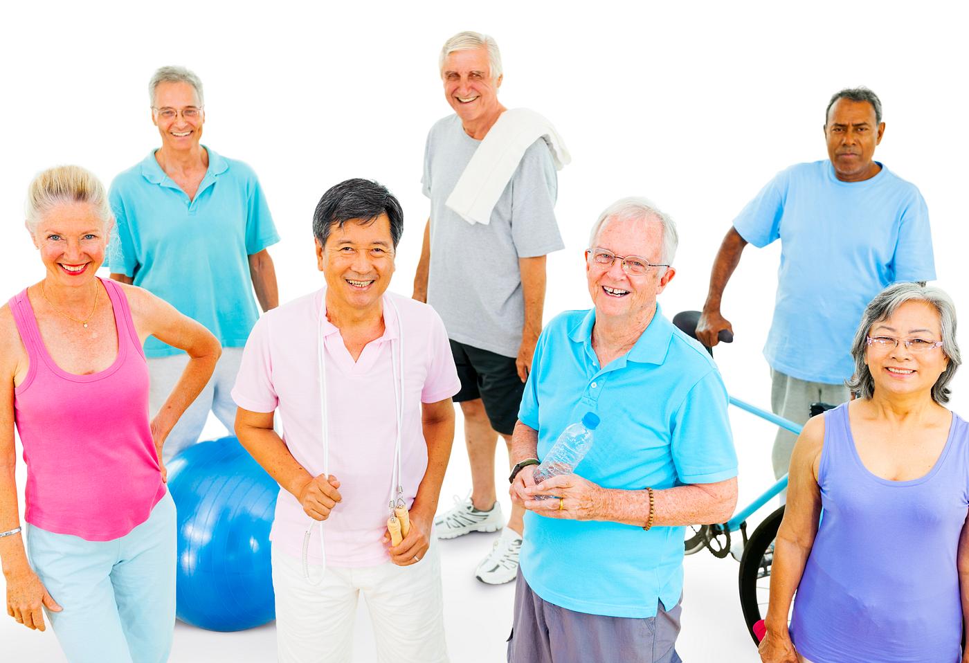 Healthy senior people at the gym Healthy senior people at the gym