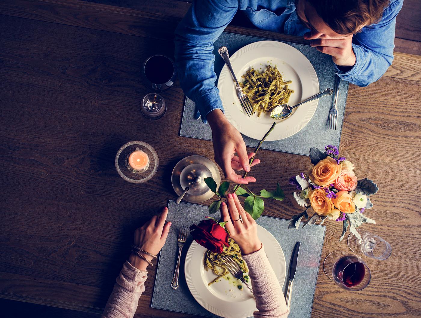 adult, celebrate, celebration, cheerful, couple, date, dating, dine, dinner, eat, expression, flower, food, gather, getting... adult, celebrate, celebration, cheerful, couple, date, dating, dine, dinner, eat, expression, flower, food, gather, getting...