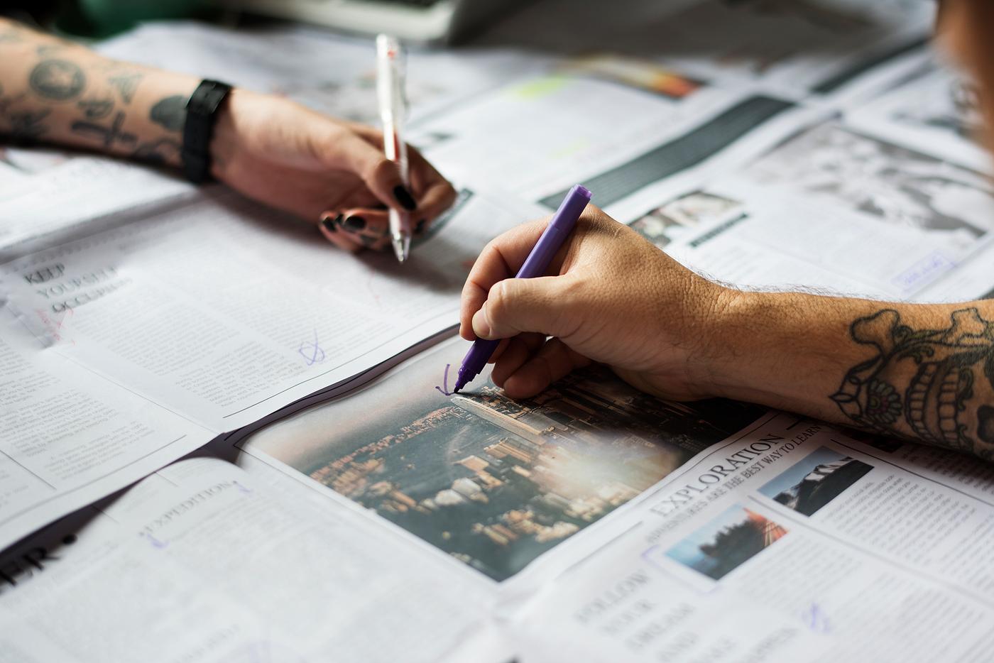 news, tattoo, cc0, creative common 0, creative commons 0, hands, marker, marking, newspaper, paper, pens, publication, table... news, tattoo, cc0, creative common 0, creative commons 0, hands, marker, marking, newspaper, paper, pens, publication, table...