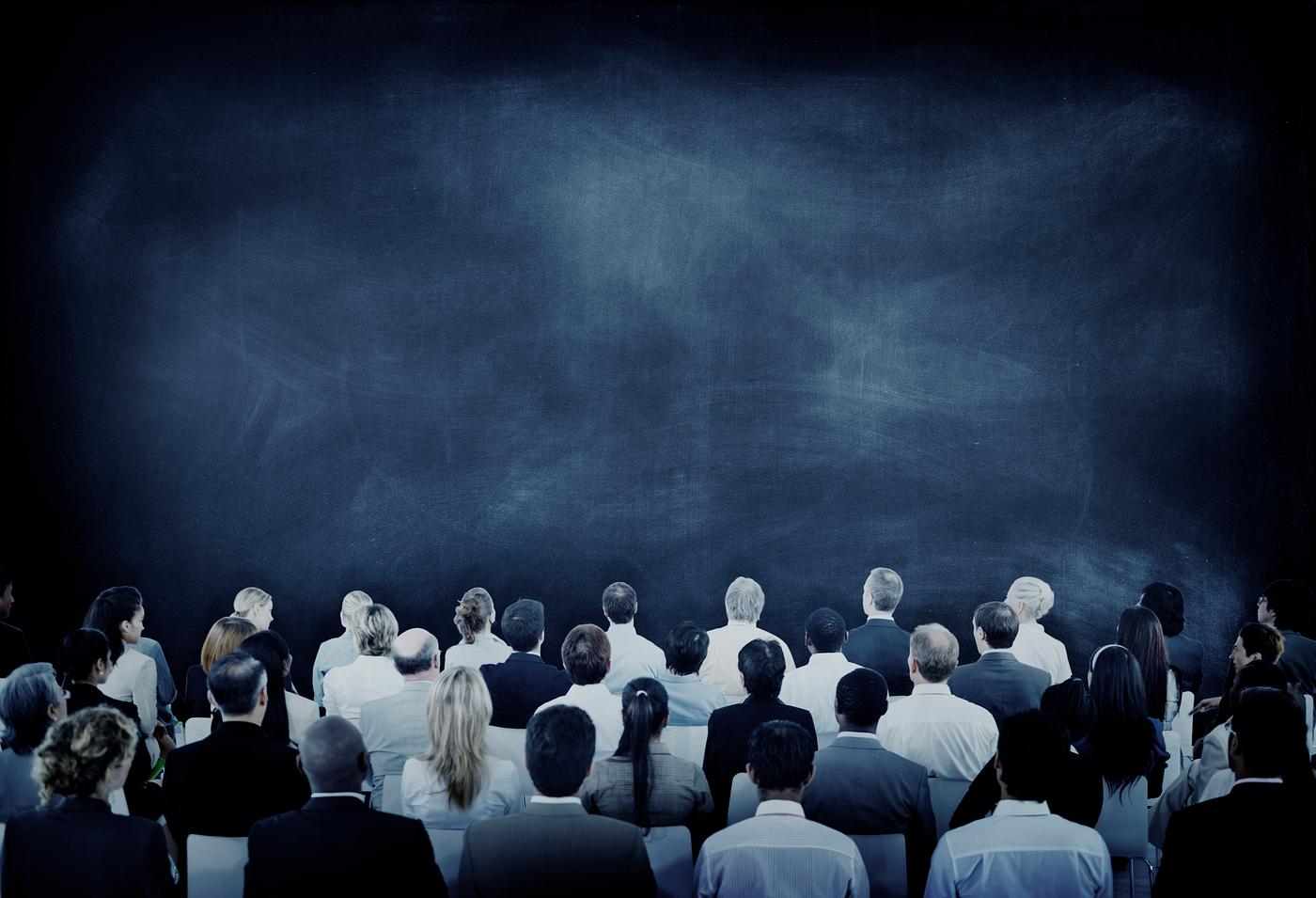 Large corporate business presentation - african descent, asian ethnicity, audience, blackboard, blank, business, businessmen... Large corporate business presentation - african descent, asian ethnicity, audience, blackboard, blank, business, businessmen...