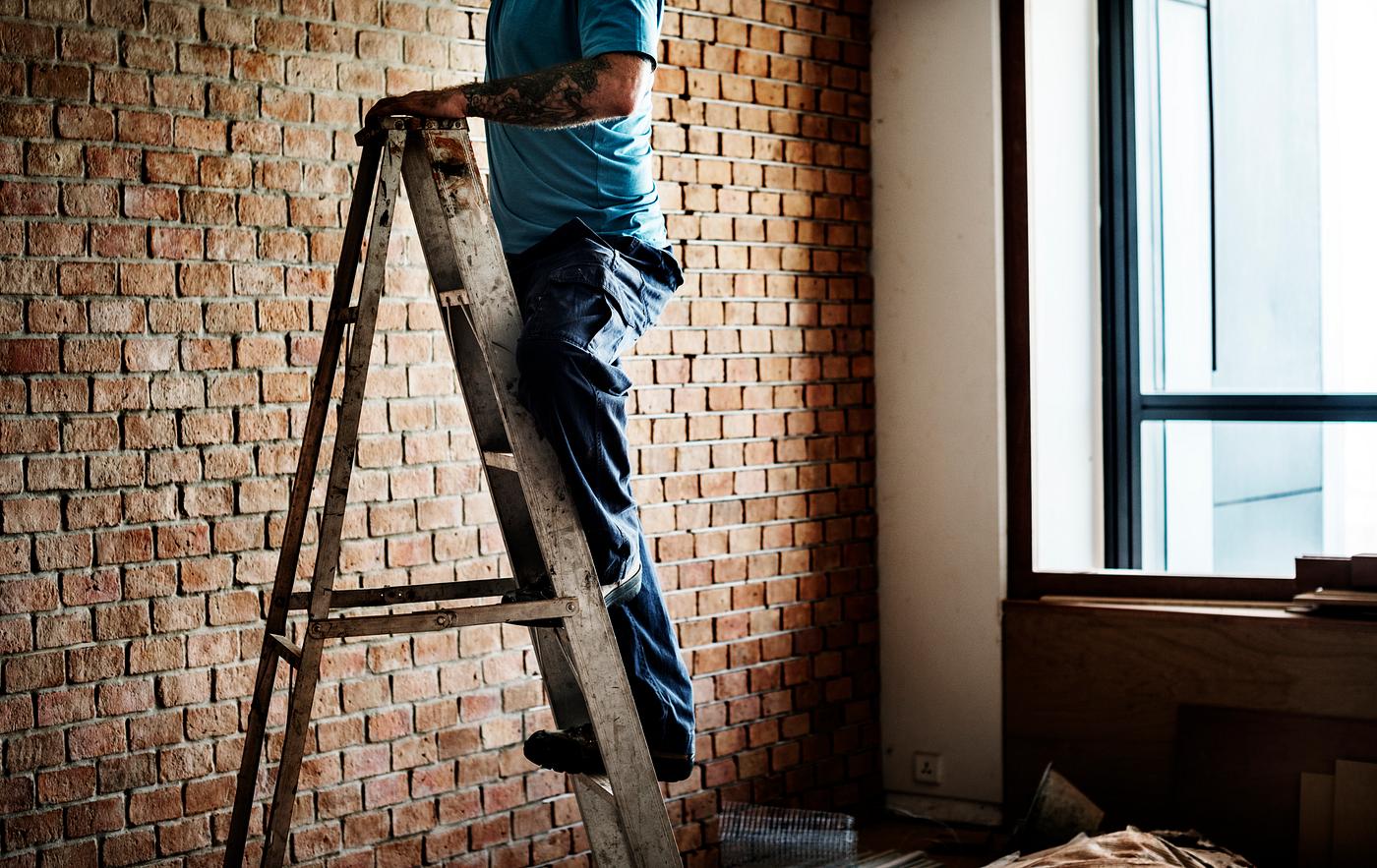 ladder, brick, build, builder, craftsman, equipment, handyman, laborer, man, materials, renovating, repair, tattoo, tools,... ladder, brick, build, builder, craftsman, equipment, handyman, laborer, man, materials, renovating, repair, tattoo, tools,...