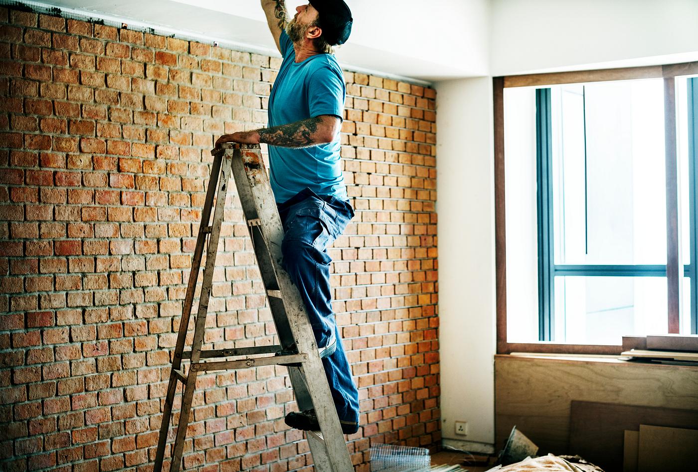 ladder, american, brick, british, build, builder, caucasian, craftsman, equipment, european, french, handyman, job, laborer... ladder, american, brick, british, build, builder, caucasian, craftsman, equipment, european, french, handyman, job, laborer...