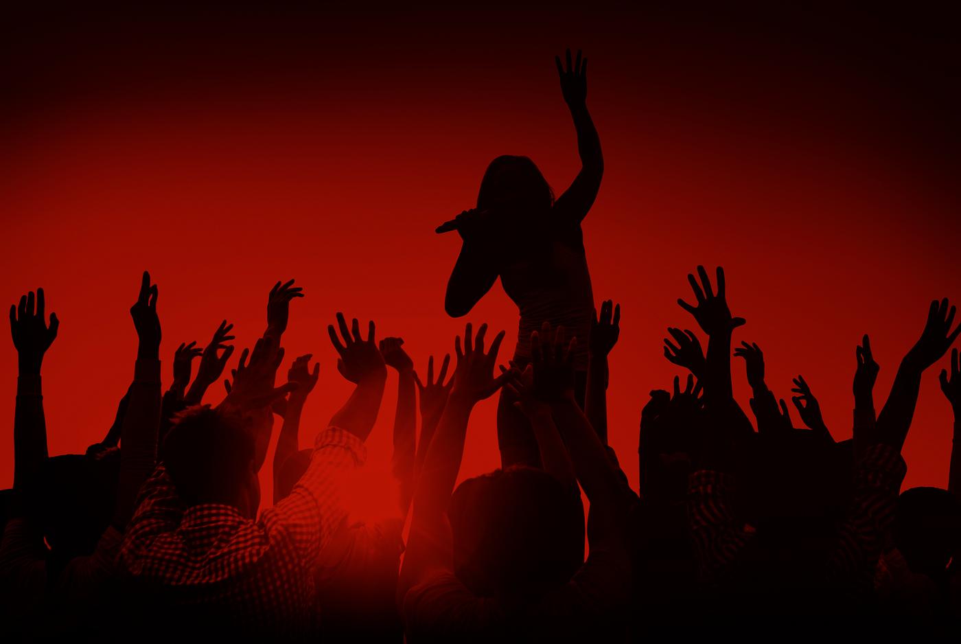 arms raised, artist, audience, back lit, carefree, celebration, cheerful, community, concert, crowd, dancing, ecstatic,... arms raised, artist, audience, back lit, carefree, celebration, cheerful, community, concert, crowd, dancing, ecstatic,...