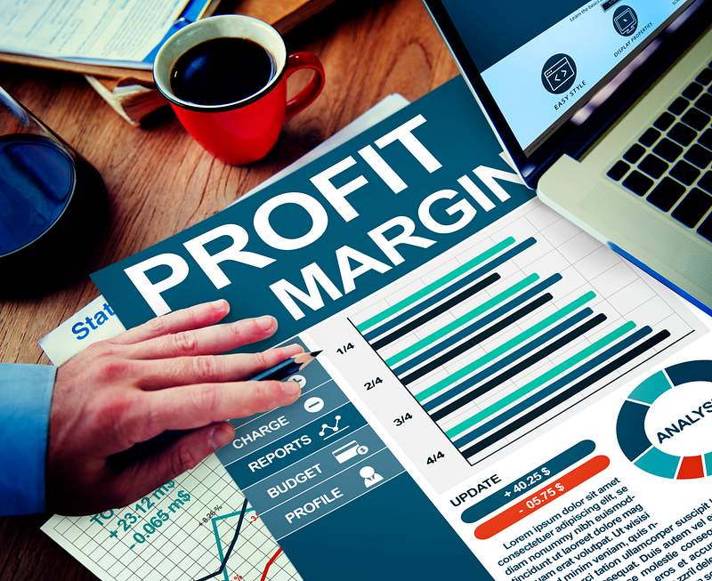 Profit Margin Businessman Working Calculating Planning Paperwork Concept 