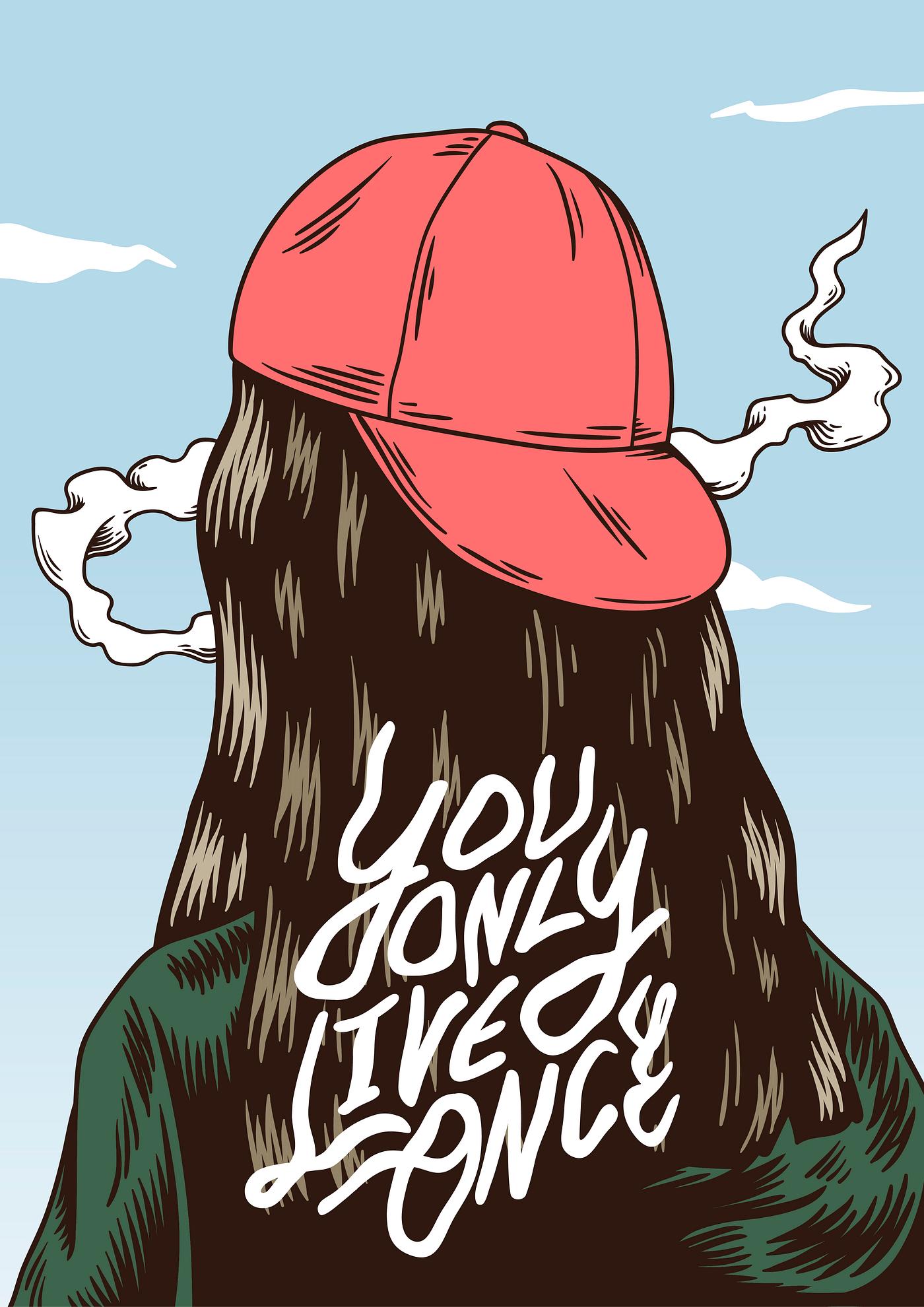 You only live once quote on the back of a girl You only live once quote on the back of a girl