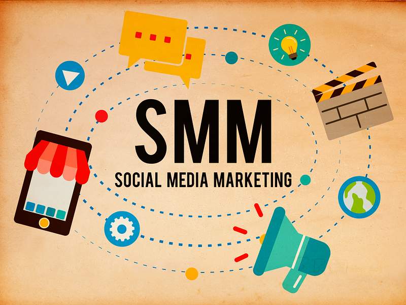 Social Media Marketing Online Business Concept 