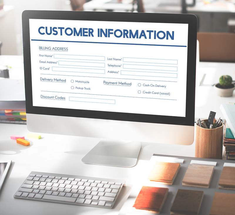 Invoice Billing Information Form Graphic Concept 