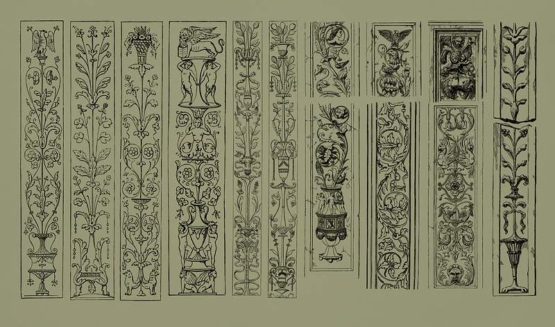 Antique illustration of the grammar of… | Royalty free stock Illustration | High Resolution graphic Antique illustration of the grammar of ornament by Owen Jones