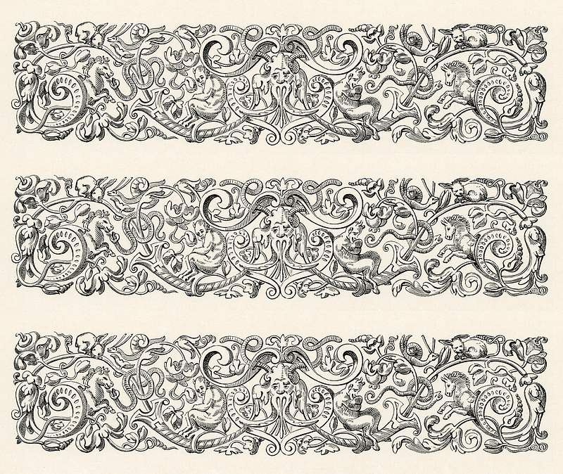 Antique illustration of the grammar of… | Royalty free stock Illustration | High Resolution graphic Antique illustration of the grammar of ornament by Owen Jones