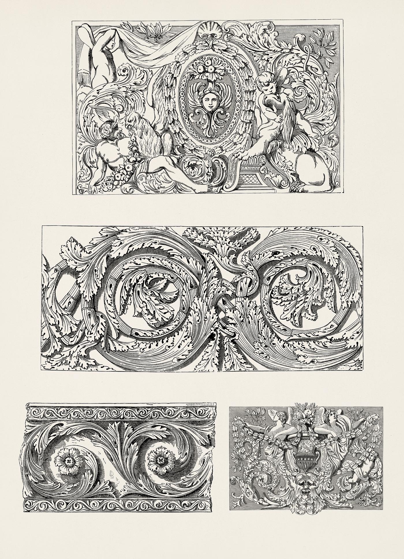 Antique illustration of the grammar of ornament by Owen Jones Antique illustration of the grammar of ornament by Owen Jones