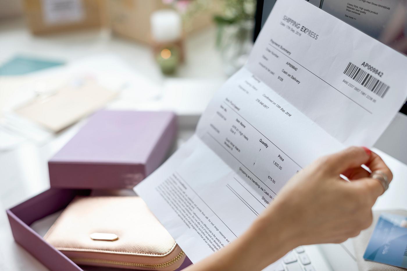 Woman holding bill payment - invoice, bill, paper, alone, communication, computer, connection, design, device, digital,... Woman holding bill payment - invoice, bill, paper, alone, communication, computer, connection, design, device, digital,...
