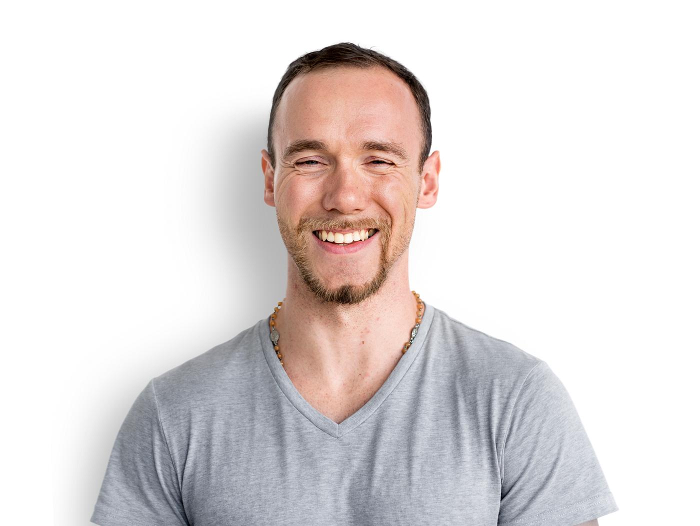 Portrait of smiling muscular man - expression, face, joy, isolated on white, carefree, laughing, happy, lifestyle, casual,... Portrait of smiling muscular man - expression, face, joy, isolated on white, carefree, laughing, happy, lifestyle, casual,...