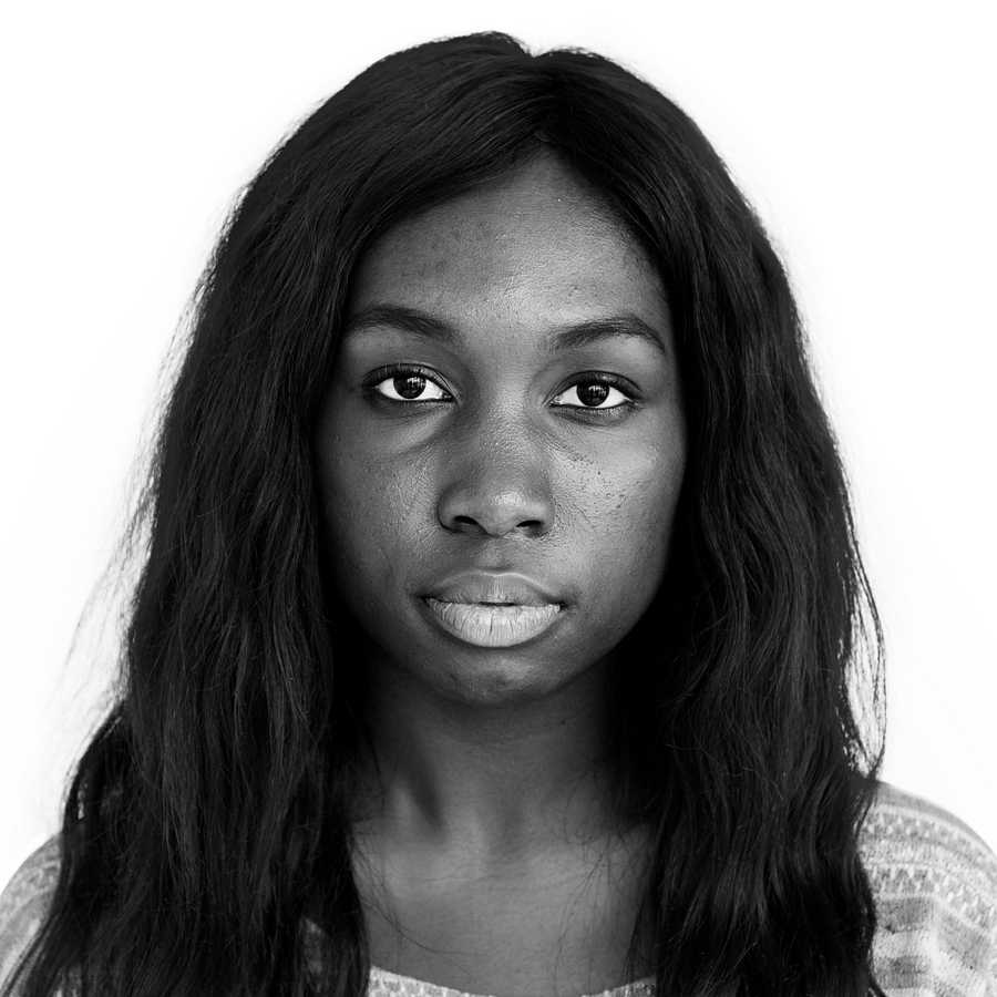 Portrait of an African American woman Portrait of an African American woman - african, african american, african descent, alone, american, black, black and white…