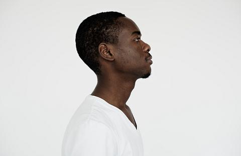 Worldface- Side view of an African man Worldface- Side view of an African man - african, american, attractive, closeup, concerned, confidence, confident, cool…