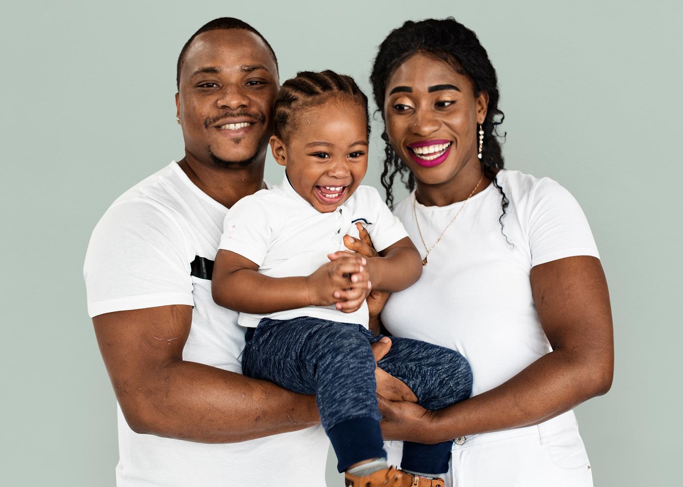 A Happy Family Studio Portrait Royalty Free Stock Photo 130121