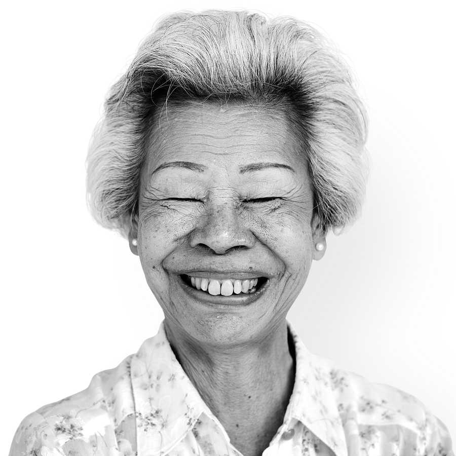 Portrait of a Thai woman Portrait of a Thai woman - alone, asia, asian, black and white, casual, cheerful, chinese, elderly, emotion, expression…