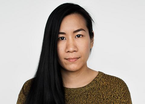 Worldface-Malaysian woman in a white background Worldface-Malaysian woman in a white background - asian, casual, closeup, intelligent, look, malaysia, malaysian, person…