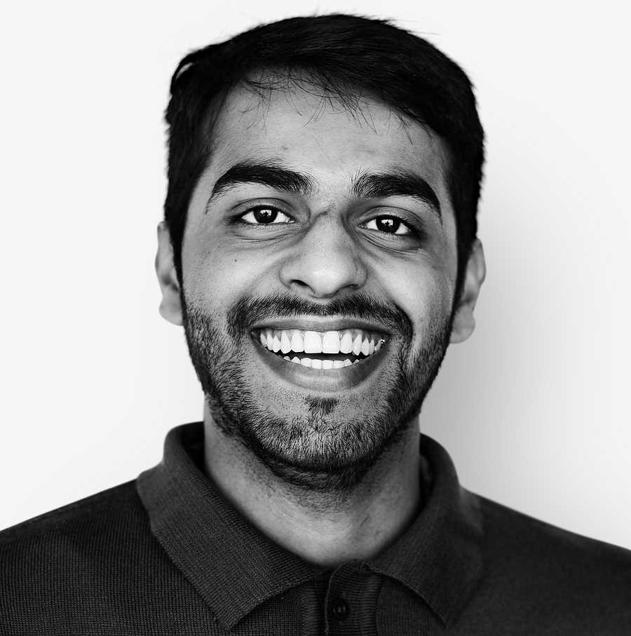 Portrait of a Pakistani man Portrait of a Pakistani man - asian, attractive, black and white, cheerful, expression, face, grayscale, happy, joyful…