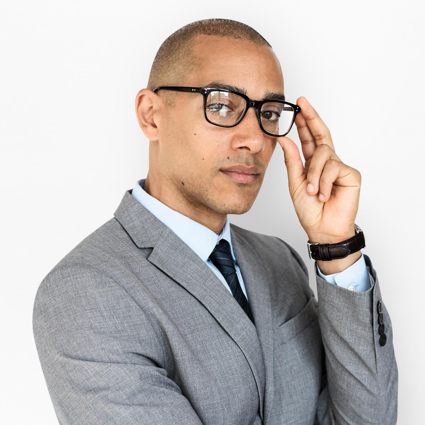 expression, studio, person, glasses, business wear, isolated on white, people, business, pose, smart looking, focused,... expression, studio, person, glasses, business wear, isolated on white, people, business, pose, smart looking, focused,...