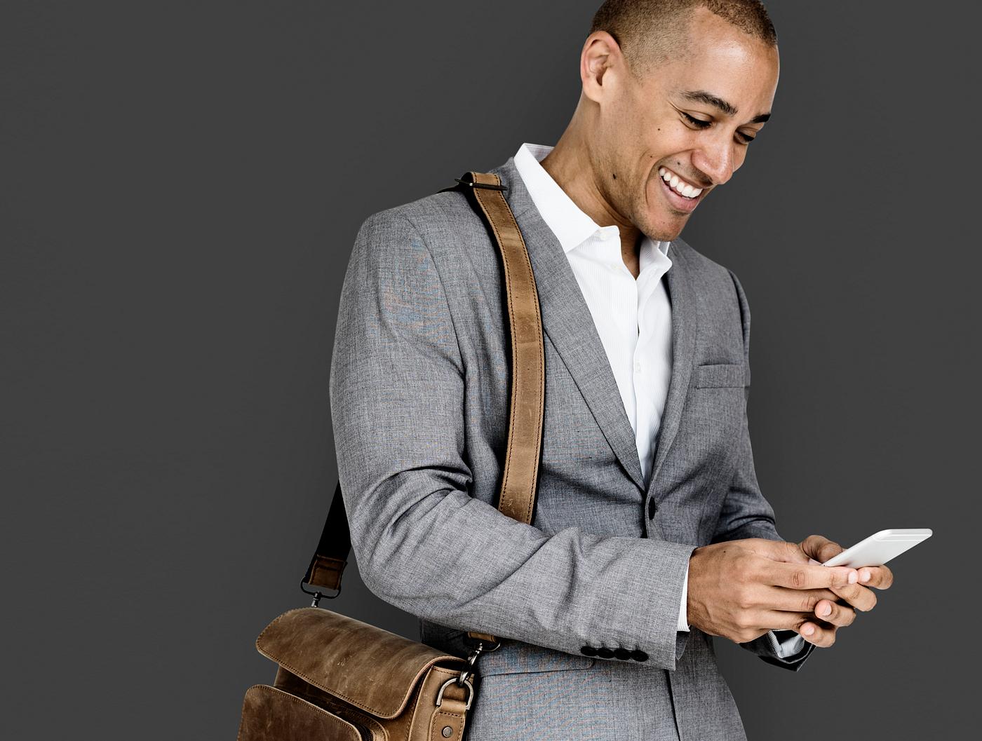 expression, studio, person, phone, business wear, messenger bag, joy, people, joyous, happy, messaging, smile, cheerful,... expression, studio, person, phone, business wear, messenger bag, joy, people, joyous, happy, messaging, smile, cheerful,...