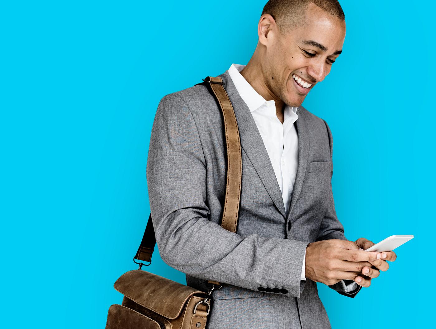 expression, studio, person, phone, business wear, messenger bag, joy, people, joyous, happy, messaging, smile, cheerful,... expression, studio, person, phone, business wear, messenger bag, joy, people, joyous, happy, messaging, smile, cheerful,...