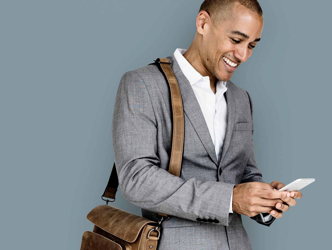 expression, studio, person, phone, business wear, messenger bag, joy, people, joyous, happy, messaging, smile, cheerful,... expression, studio, person, phone, business wear, messenger bag, joy, people, joyous, happy, messaging, smile, cheerful,...