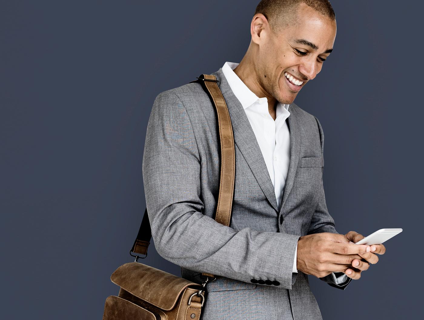 expression, studio, person, phone, business wear, messenger bag, joy, people, joyous, happy, messaging, smile, cheerful,... expression, studio, person, phone, business wear, messenger bag, joy, people, joyous, happy, messaging, smile, cheerful,...