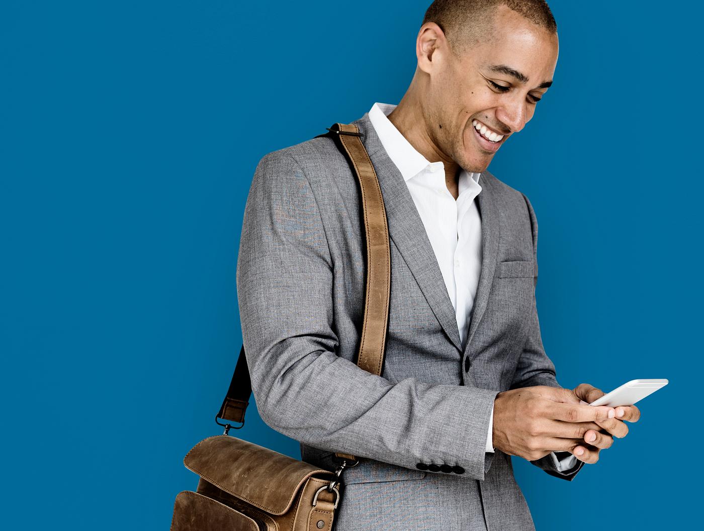 expression, studio, person, phone, business wear, messenger bag, joy, people, joyous, happy, messaging, smile, cheerful,... expression, studio, person, phone, business wear, messenger bag, joy, people, joyous, happy, messaging, smile, cheerful,...