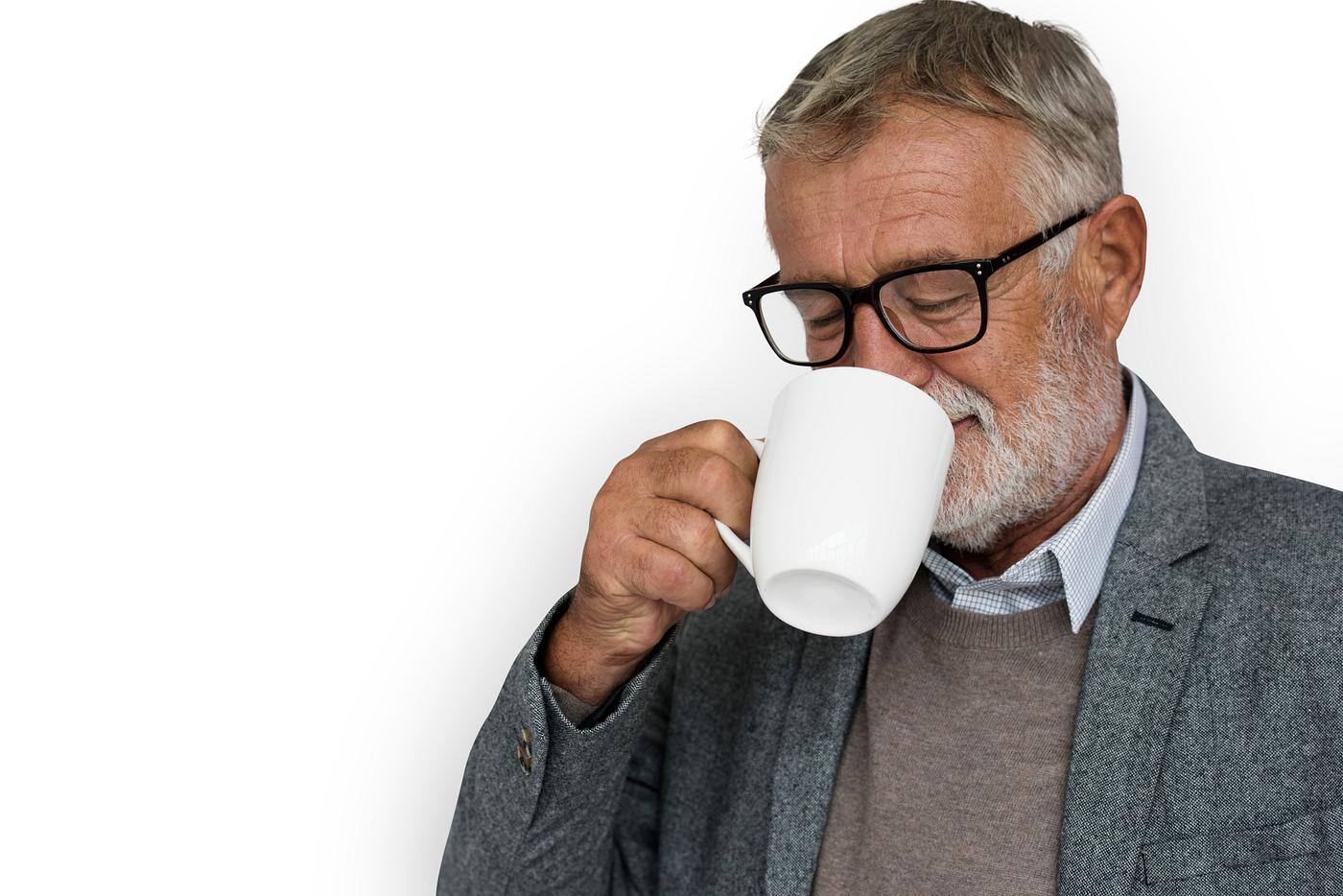 expression, studio, old, person, drinking, isolated on white, drinking coffee, people, caucasian, pose, smile, positive,... expression, studio, old, person, drinking, isolated on white, drinking coffee, people, caucasian, pose, smile, positive,...