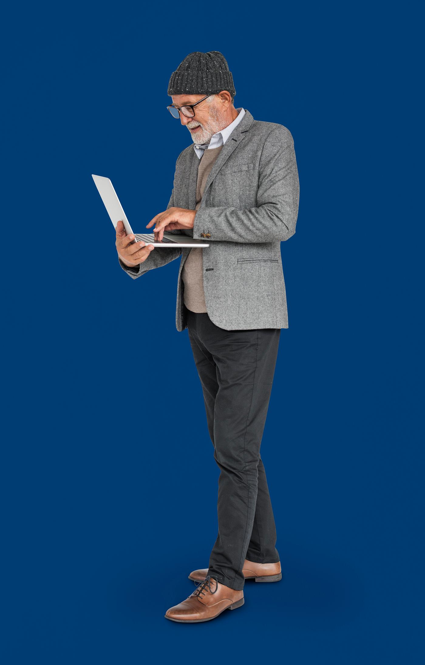 expression, studio, old, person, business wear, people, business, caucasian, pose, happy, laptop, smile, smiling, man,... expression, studio, old, person, business wear, people, business, caucasian, pose, happy, laptop, smile, smiling, man,...