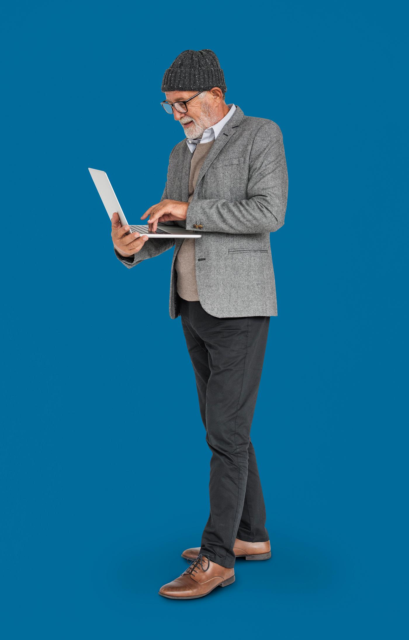 expression, studio, old, person, business wear, people, business, caucasian, pose, happy, laptop, smile, smiling, man,... expression, studio, old, person, business wear, people, business, caucasian, pose, happy, laptop, smile, smiling, man,...