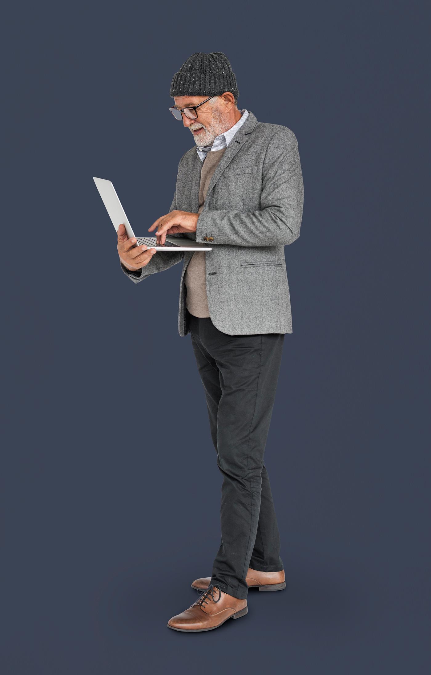 expression, studio, old, person, business wear, people, business, caucasian, pose, happy, laptop, smile, smiling, man,... expression, studio, old, person, business wear, people, business, caucasian, pose, happy, laptop, smile, smiling, man,...