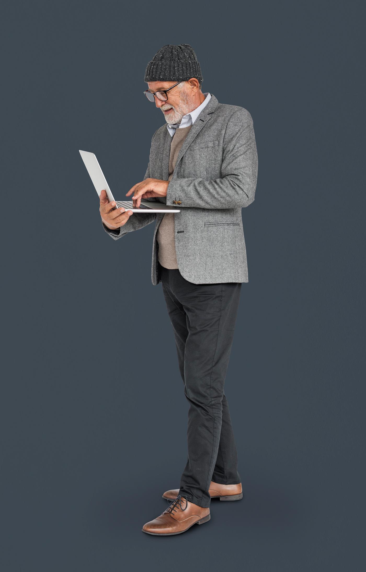 expression, studio, old, person, business wear, people, business, caucasian, pose, happy, laptop, smile, smiling, man,... expression, studio, old, person, business wear, people, business, caucasian, pose, happy, laptop, smile, smiling, man,...