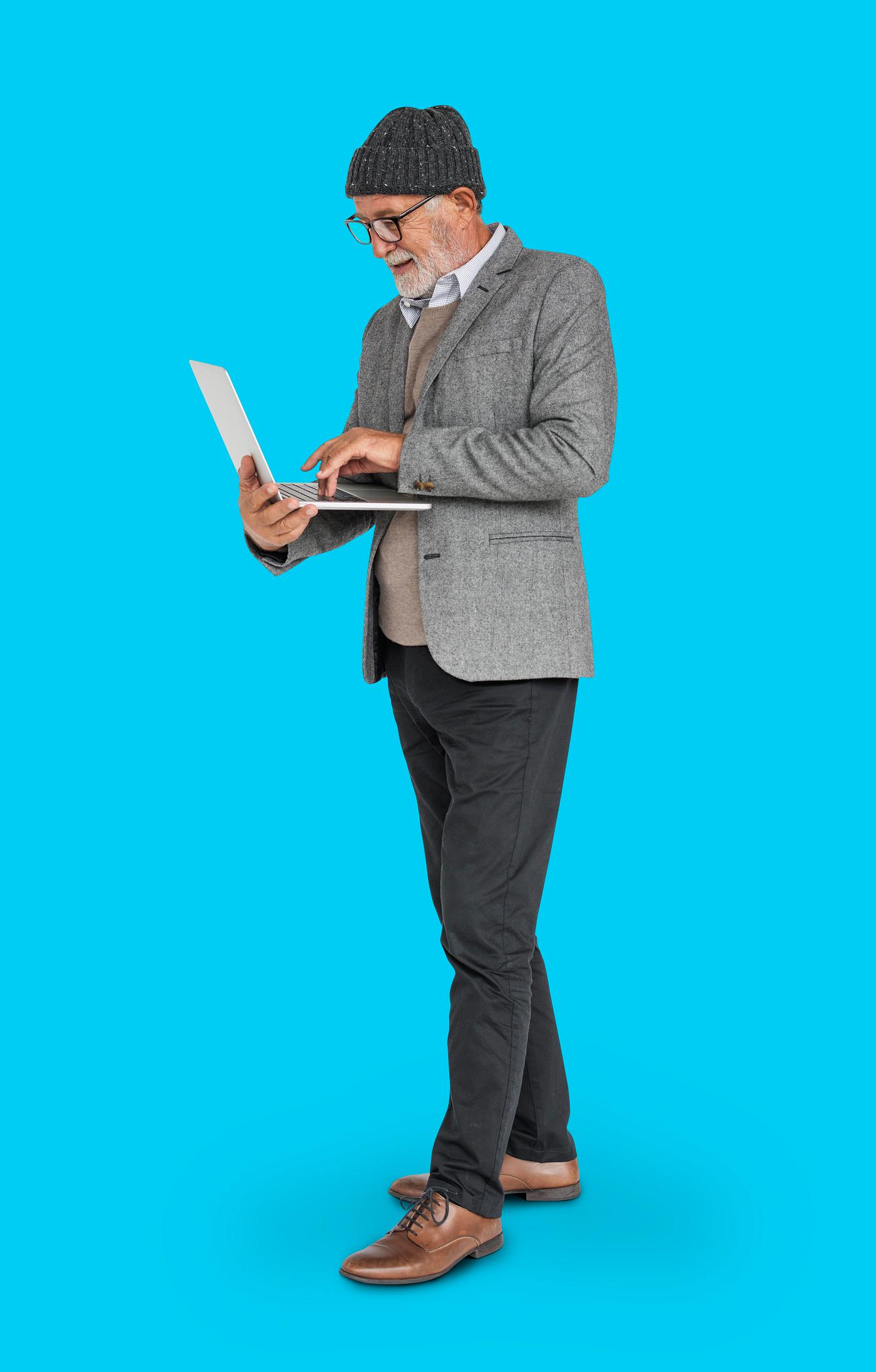 expression, studio, old, person, business wear, people, business, caucasian, pose, happy, laptop, smile, smiling, man,... expression, studio, old, person, business wear, people, business, caucasian, pose, happy, laptop, smile, smiling, man,...