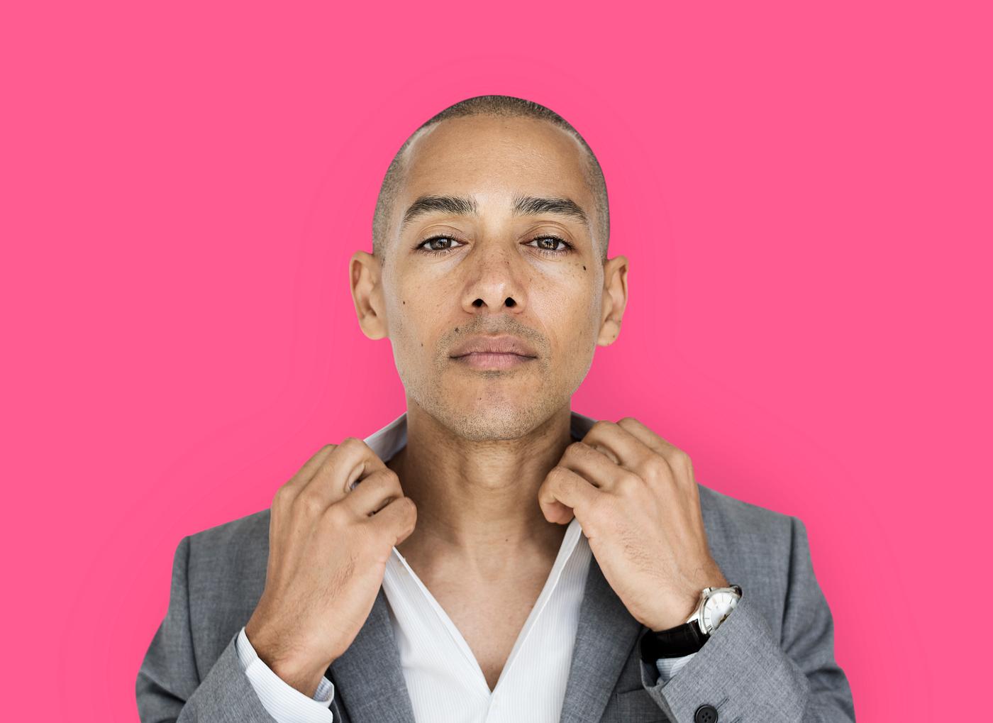 expression, studio, face, person, courage, carefree, people, business, businessman, fresh, casual, pink, mixed race, man,... expression, studio, face, person, courage, carefree, people, business, businessman, fresh, casual, pink, mixed race, man,...