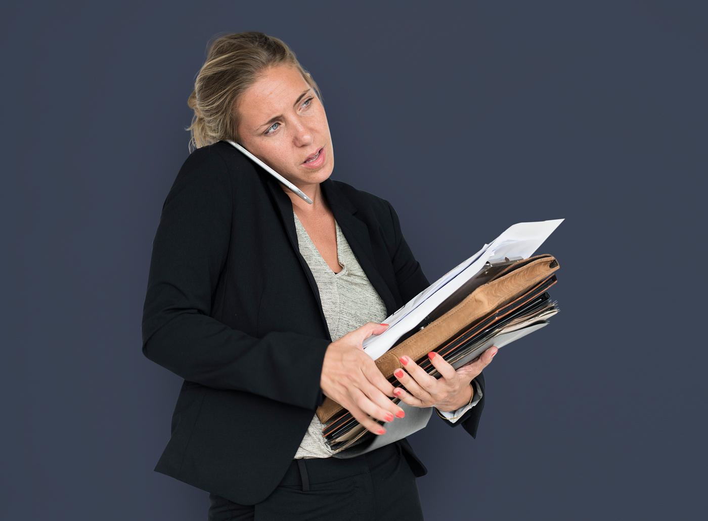 expression, studio, person, phone, busy, business folders, people, business, caucasian, girl, woman, formal attire, work,... expression, studio, person, phone, busy, business folders, people, business, caucasian, girl, woman, formal attire, work,...