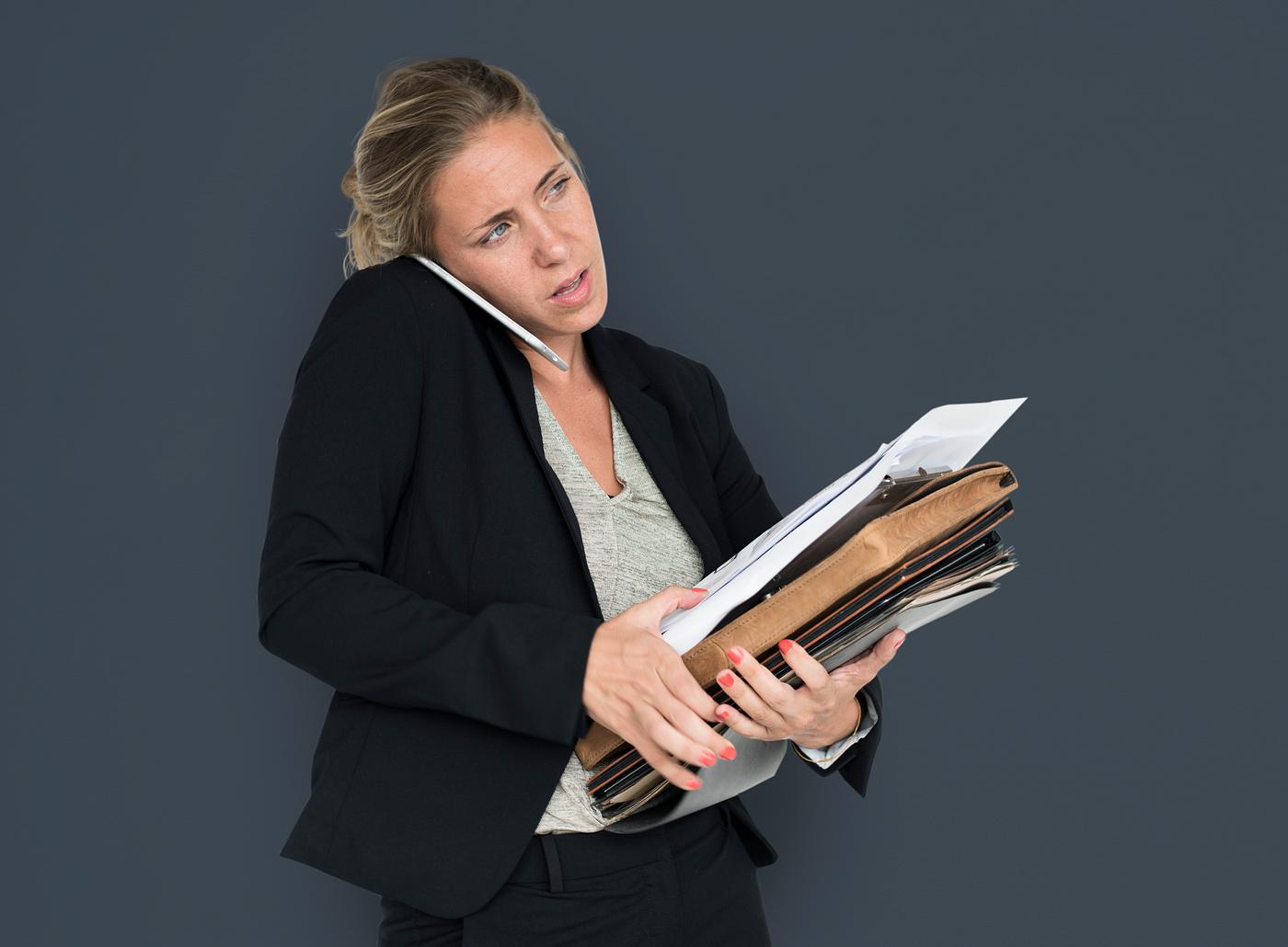 expression, studio, person, phone, busy, business folders, people, business, caucasian, girl, woman, formal attire, work,... expression, studio, person, phone, busy, business folders, people, business, caucasian, girl, woman, formal attire, work,...