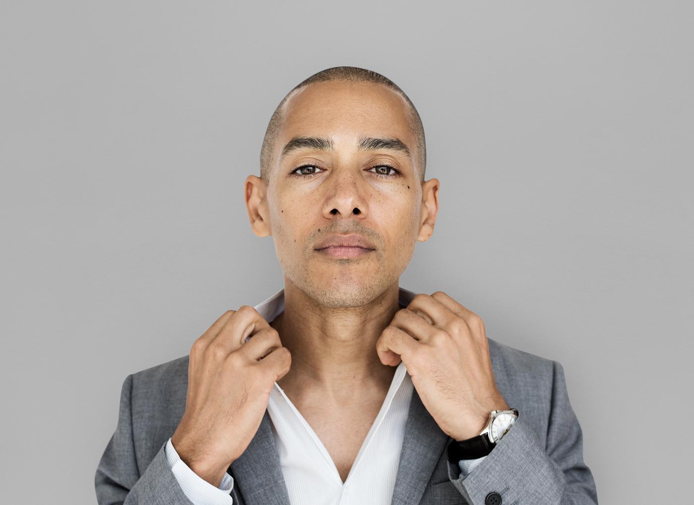 expression, studio, face, person, courage, carefree, people, business, businessman, fresh, casual, grey, mixed race, man,... expression, studio, face, person, courage, carefree, people, business, businessman, fresh, casual, grey, mixed race, man,...