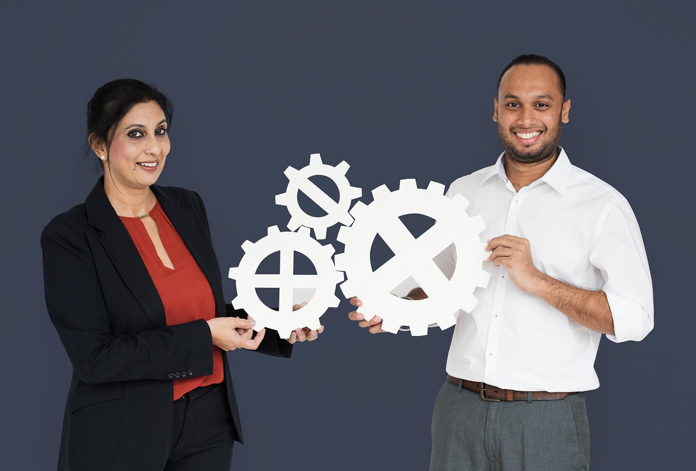 studio, progress, expression, person, holding, people, teamwork, gear, woman, cheerful, smiling, isolated, connection,... studio, progress, expression, person, holding, people, teamwork, gear, woman, cheerful, smiling, isolated, connection,...