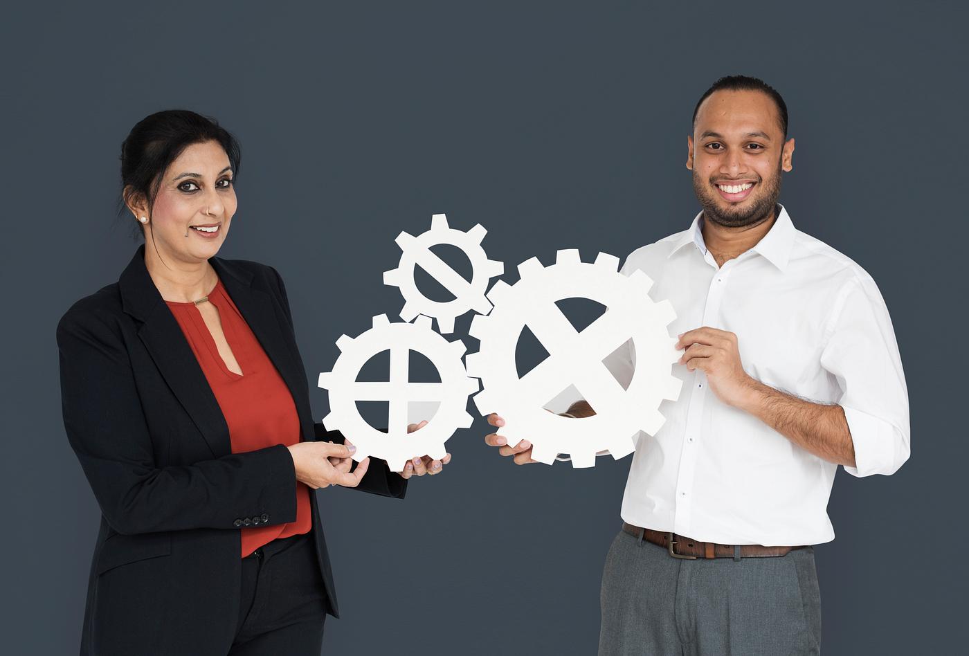 studio, progress, expression, person, holding, people, teamwork, gear, woman, cheerful, smiling, isolated, connection,... studio, progress, expression, person, holding, people, teamwork, gear, woman, cheerful, smiling, isolated, connection,...