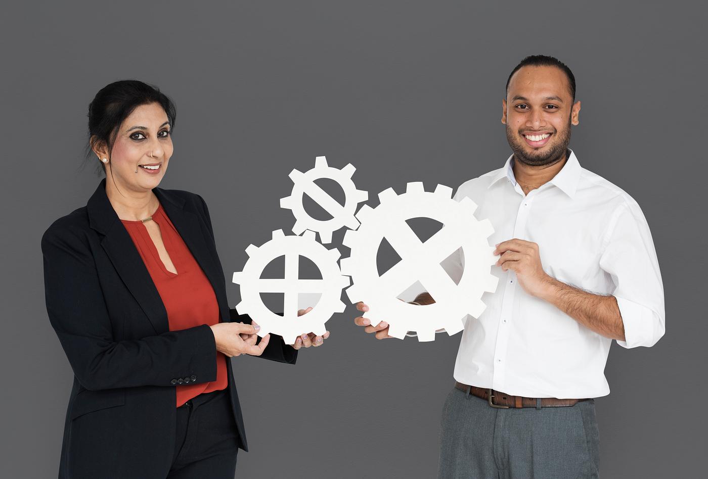 studio, progress, expression, person, holding, people, teamwork, gear, woman, cheerful, smiling, isolated, connection,... studio, progress, expression, person, holding, people, teamwork, gear, woman, cheerful, smiling, isolated, connection,...