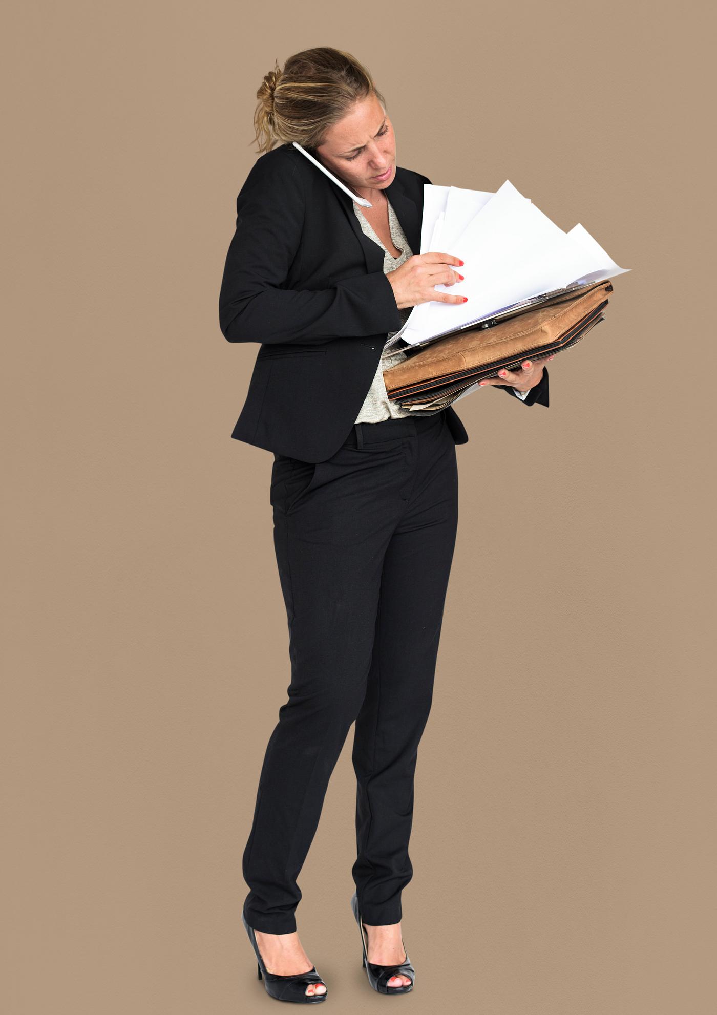 expression, studio, person, phone, busy, business folders, people, business, caucasian, girl, woman, formal attire, work,... expression, studio, person, phone, busy, business folders, people, business, caucasian, girl, woman, formal attire, work,...