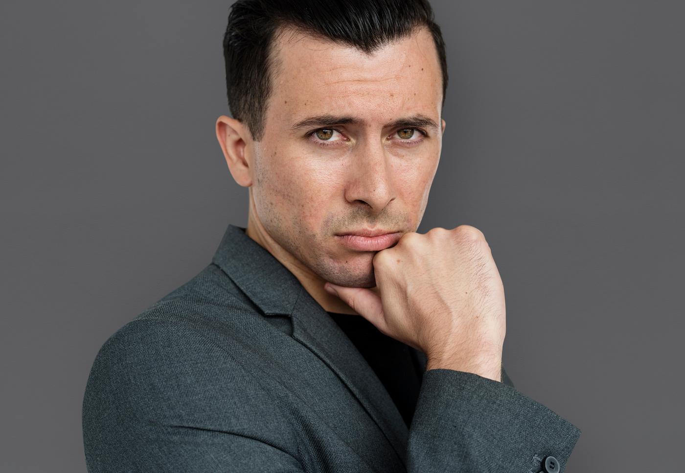 studio, intelligent, expression, face, person, people, business, modern, looking, businessman, concerned, attractive, grey,... studio, intelligent, expression, face, person, people, business, modern, looking, businessman, concerned, attractive, grey,...