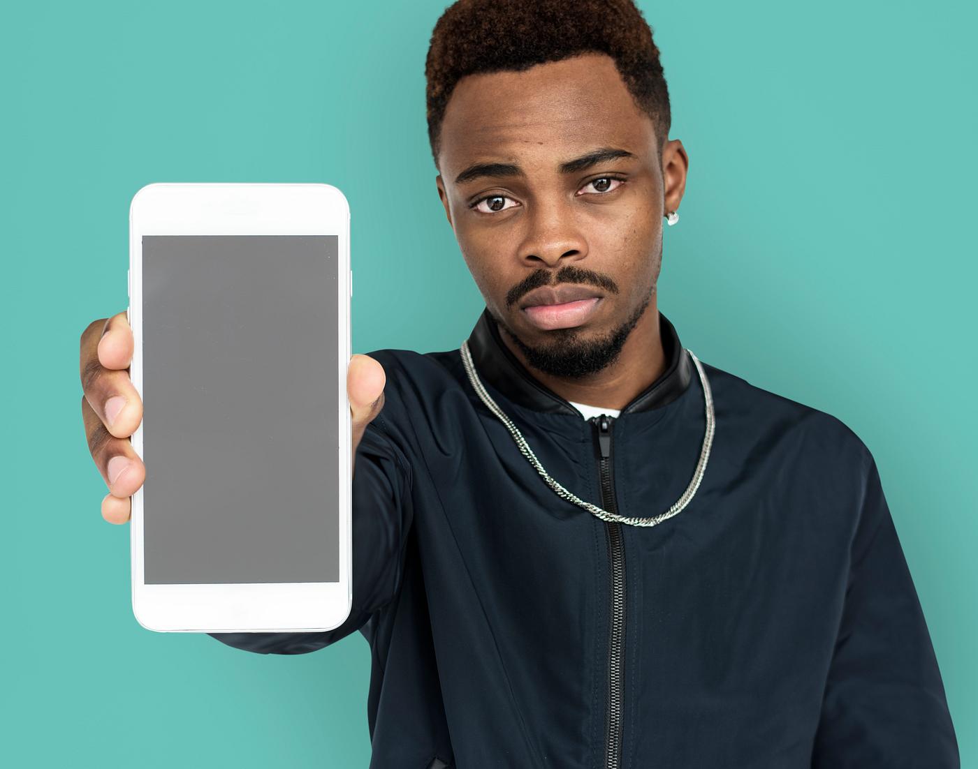 african descent, background, beard, black, communication, device, emotion, expression, focused, holding, holding phone,... african descent, background, beard, black, communication, device, emotion, expression, focused, holding, holding phone,...