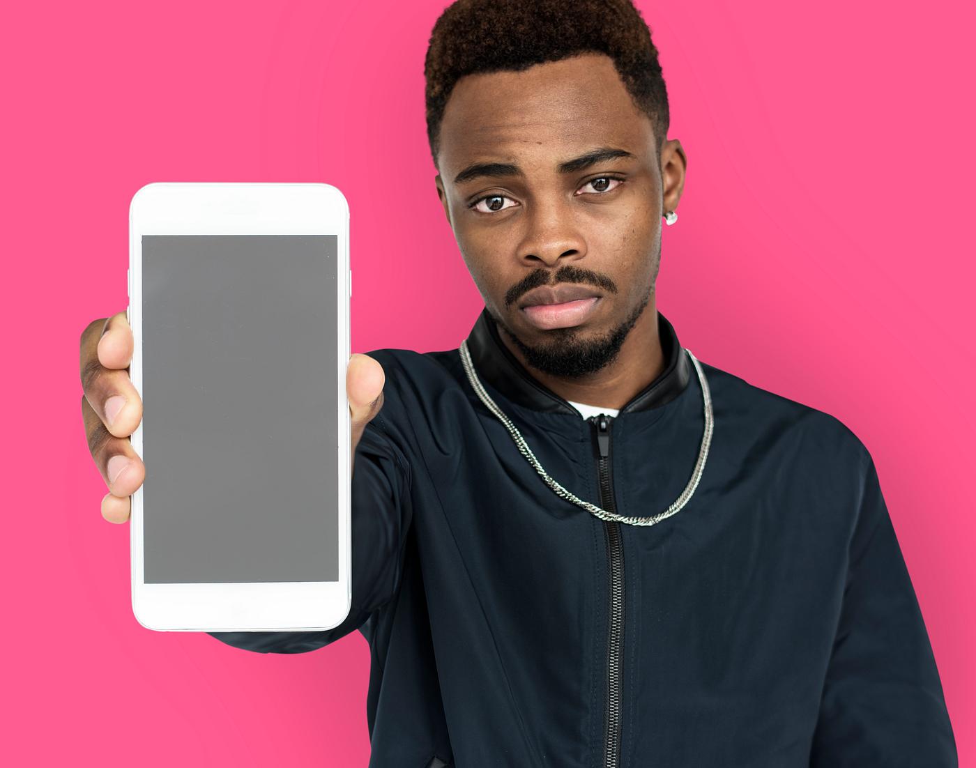 african descent, background, beard, black, communication, device, emotion, expression, focused, holding, holding phone,... african descent, background, beard, black, communication, device, emotion, expression, focused, holding, holding phone,...