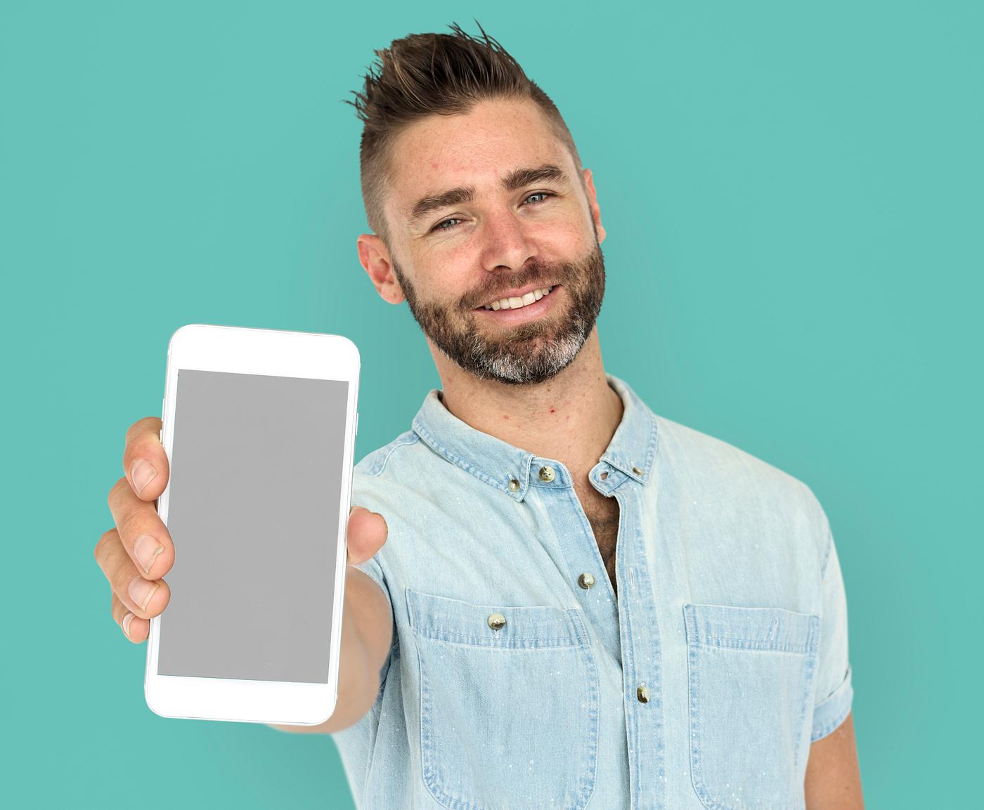 background, beard, caucasian, communication, device, emotion, expression, holding, holding phone, isolated, male, man,... background, beard, caucasian, communication, device, emotion, expression, holding, holding phone, isolated, male, man,...