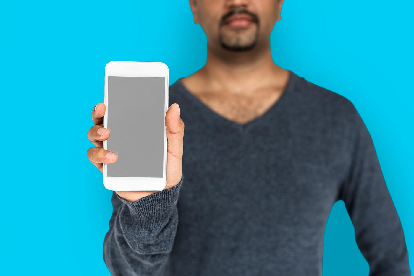 african descent, background, beard, black, blue, communication, device, emotion, expression, focused, holding, holding phone... african descent, background, beard, black, blue, communication, device, emotion, expression, focused, holding, holding phone...