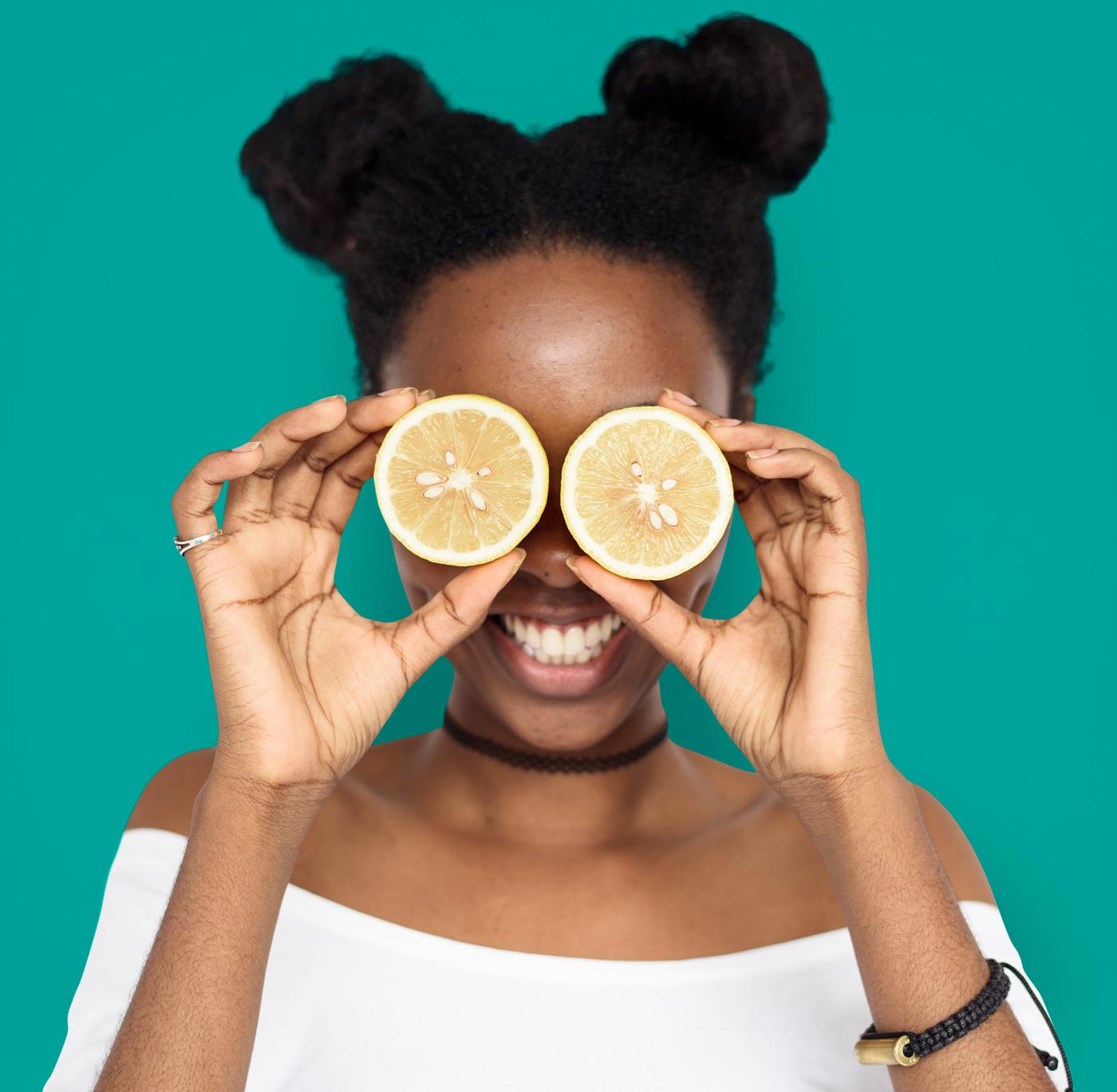 studio, expression, person, people, eyes, cover, woman, cheerful, smiling, black, isolated, fruit, african descent, human... studio, expression, person, people, eyes, cover, woman, cheerful, smiling, black, isolated, fruit, african descent, human...